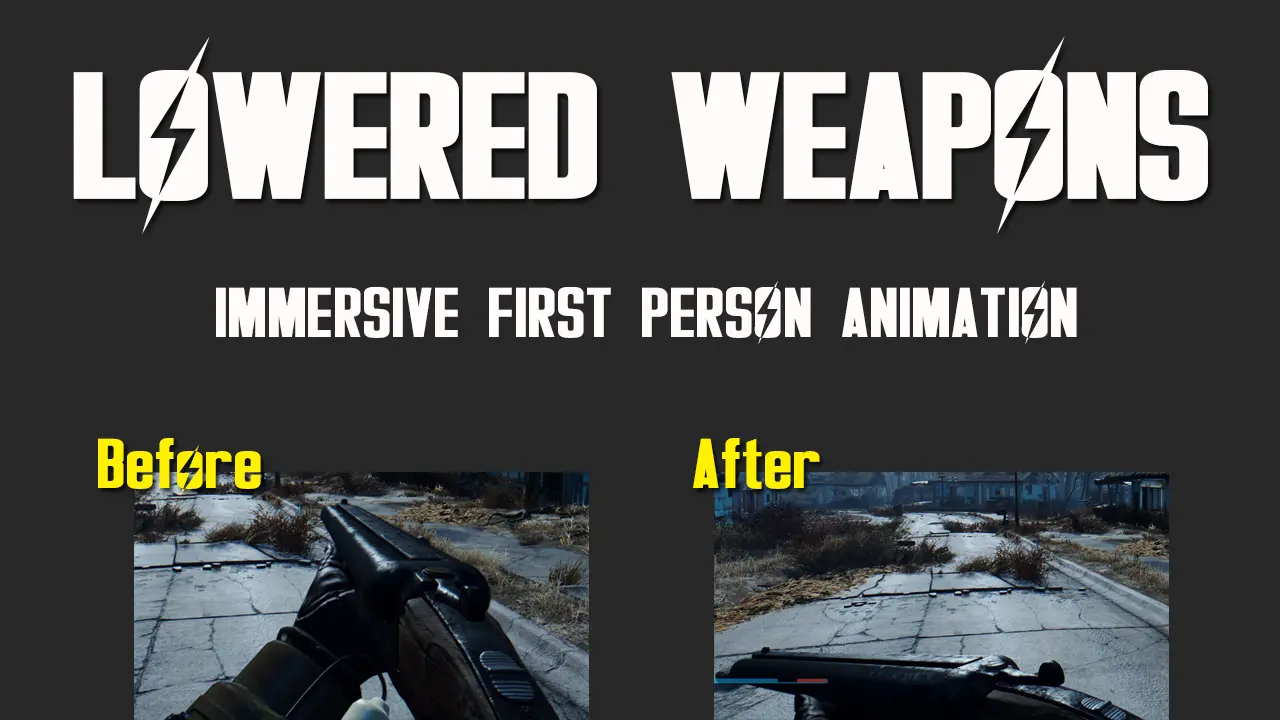 Fallout 4-Lowered Weapons-lagofast mod master