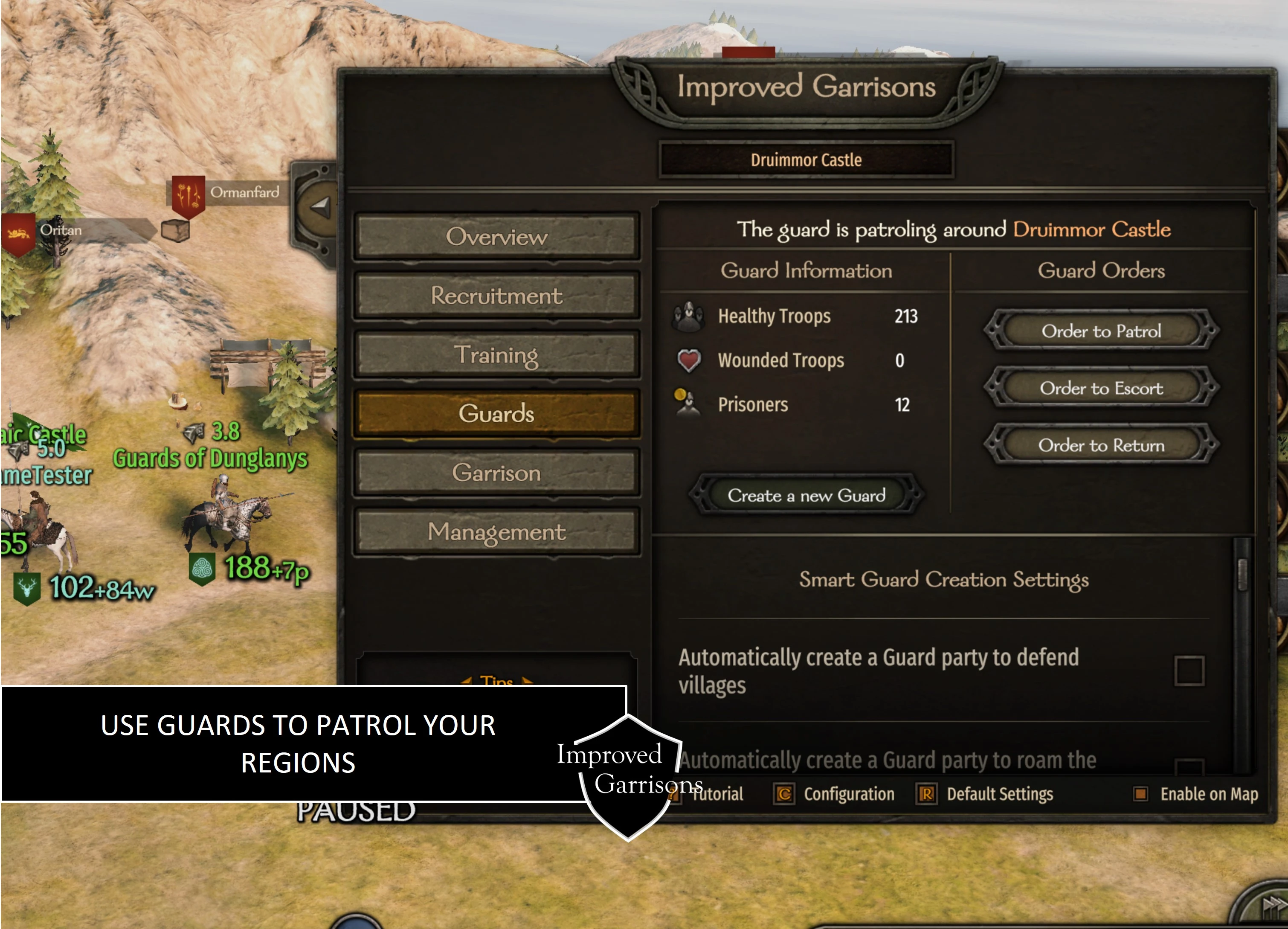 Mount&BladeII:Bannerlord Improved Garrisons-6-lagofast mod master