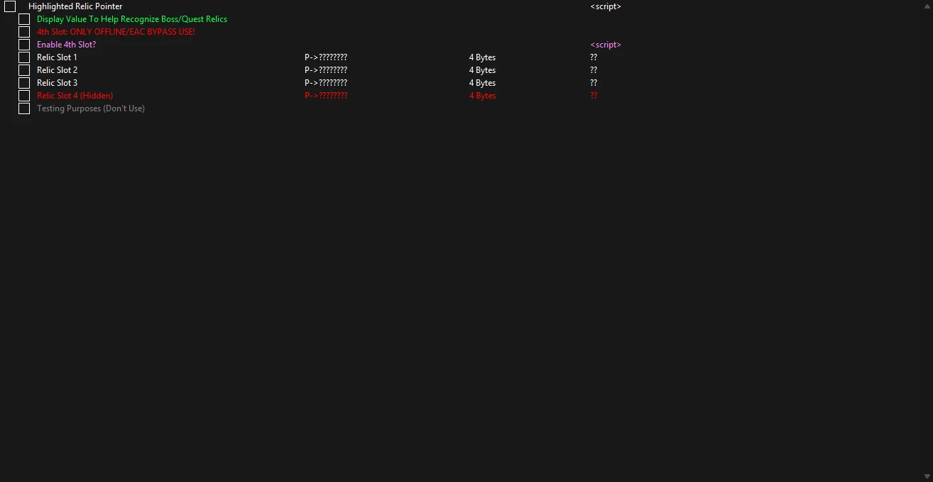 ELDEN RING NIGHTREIGN-Relic Editor CE Table-lagofast mod master