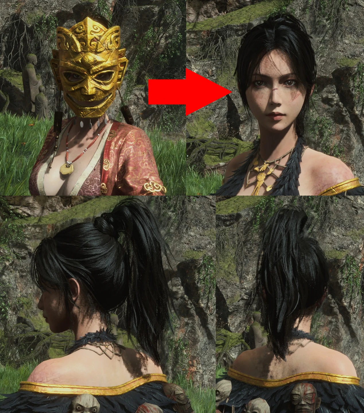 WUCHANG: Fallen Feathers briefcasesharpie's Mask Hider and Long Hair Series-5-lagofast mod master