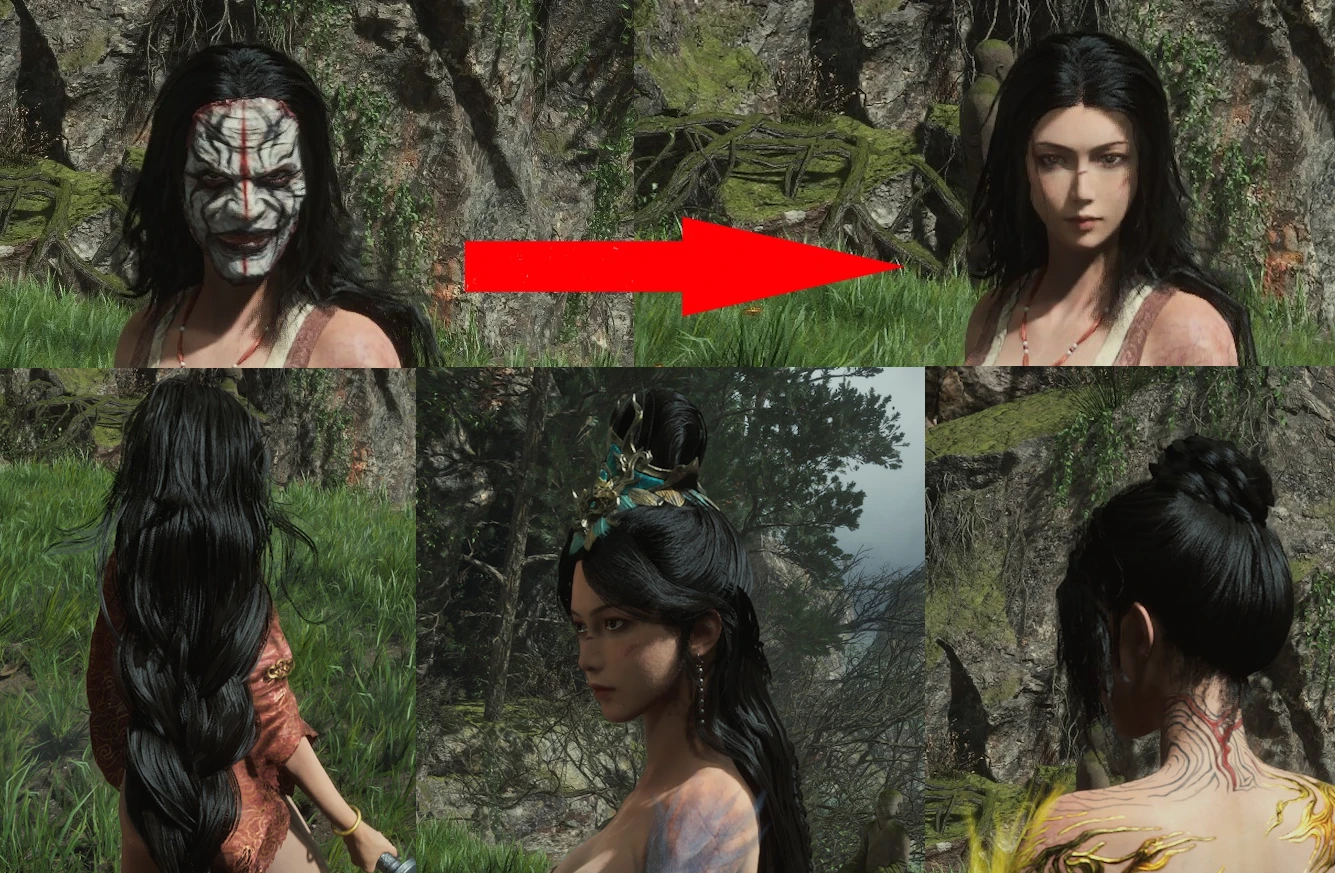 WUCHANG: Fallen Feathers-briefcasesharpie's Mask Hider and Long Hair Series-lagofast mod master