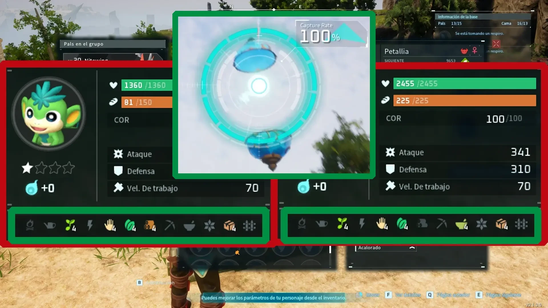 Palworld-100 Percent Pal Capture Rates - Pals Work Suitability LV4 (3 Versions)-lagofast mod master