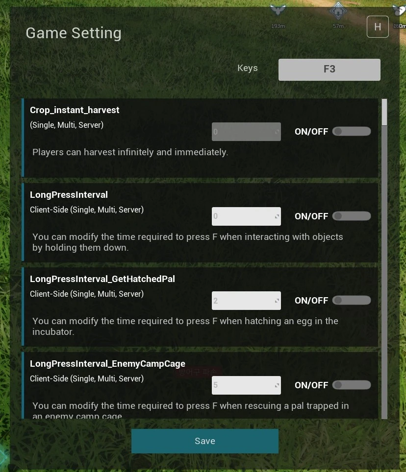 Palworld (0.6.9) MH All Game Setting and Faster Hatch Press (instant)(GamePass and Steam)-3-lagofast mod master