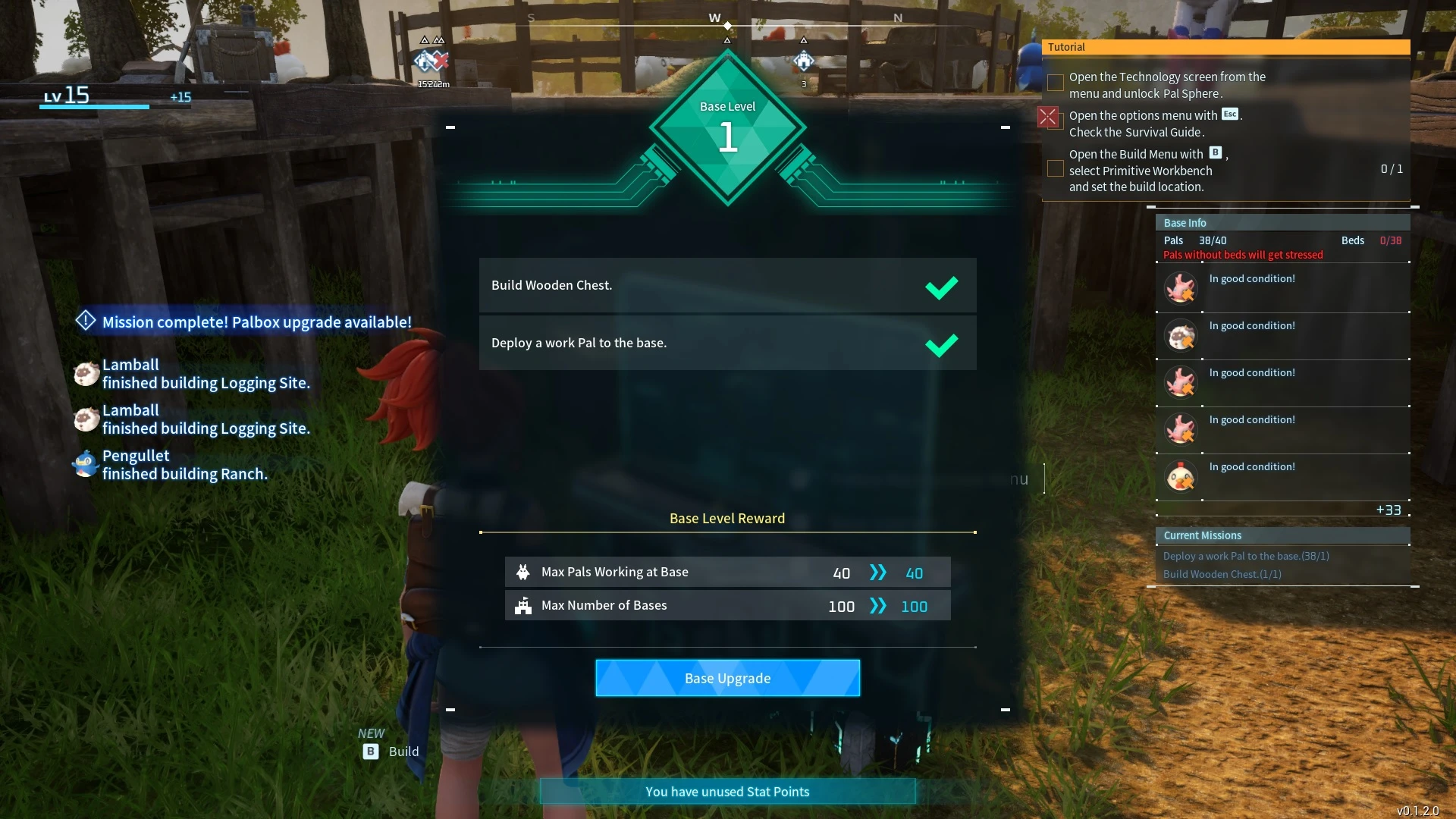 Palworld-Increased base amount and worker pals-lagofast mod master