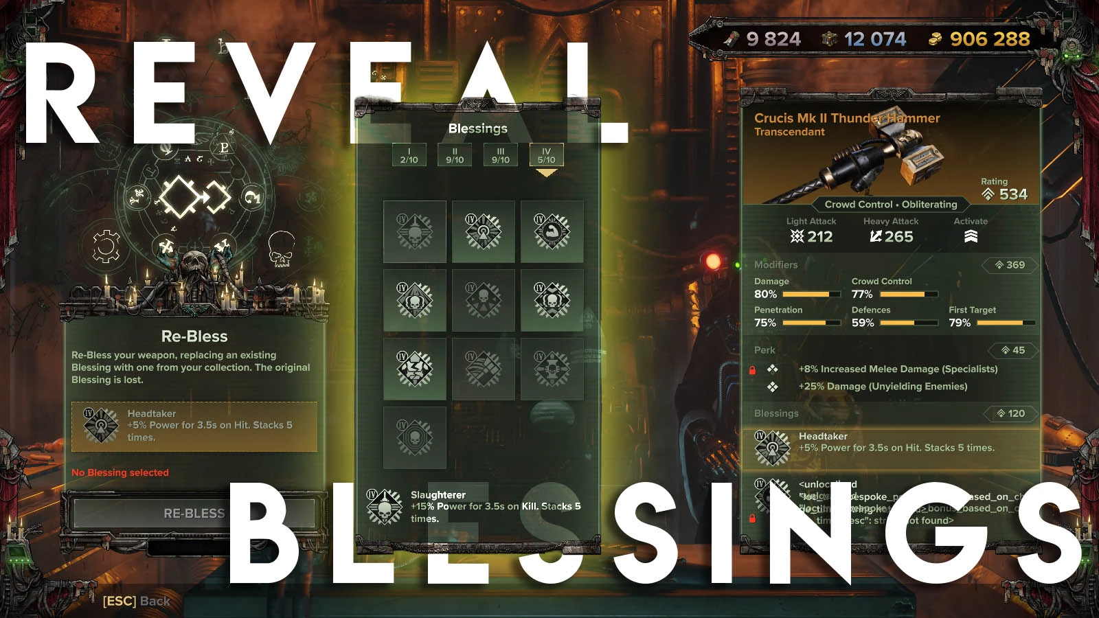 Warhammer 40,000: Darktide-Reveal Blessings-lagofast mod master