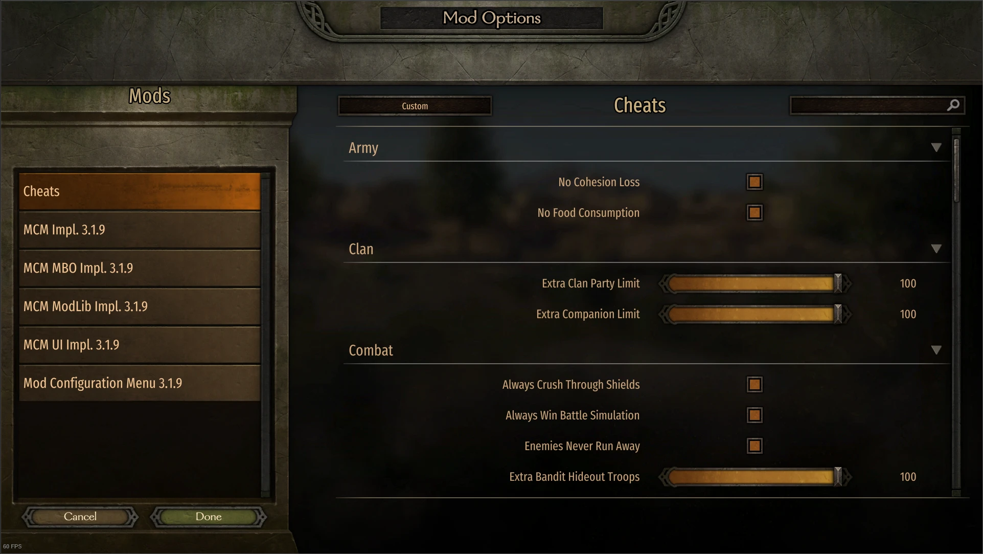 Mount&BladeII:Bannerlord Bannerlord Cheats-3-lagofast mod master