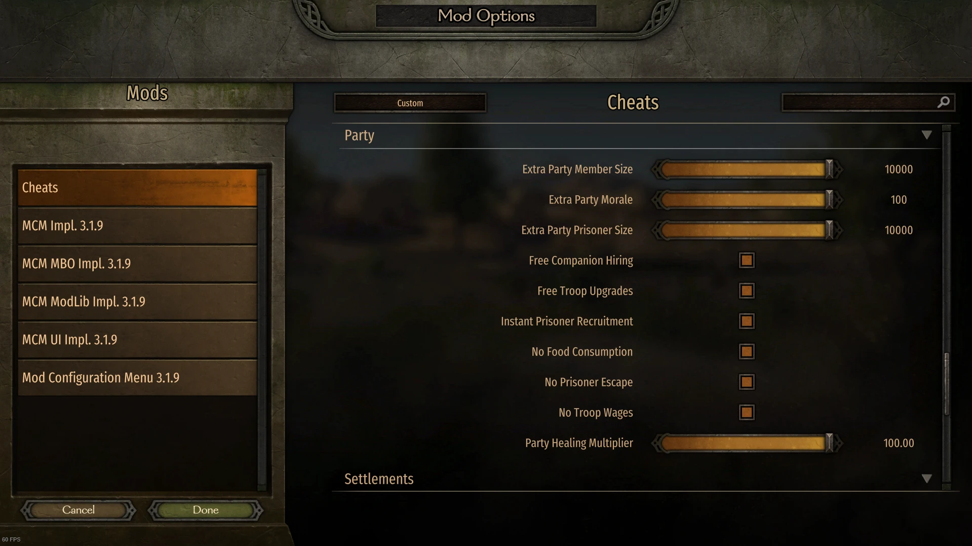 Mount&BladeII:Bannerlord Bannerlord Cheats-5-lagofast mod master