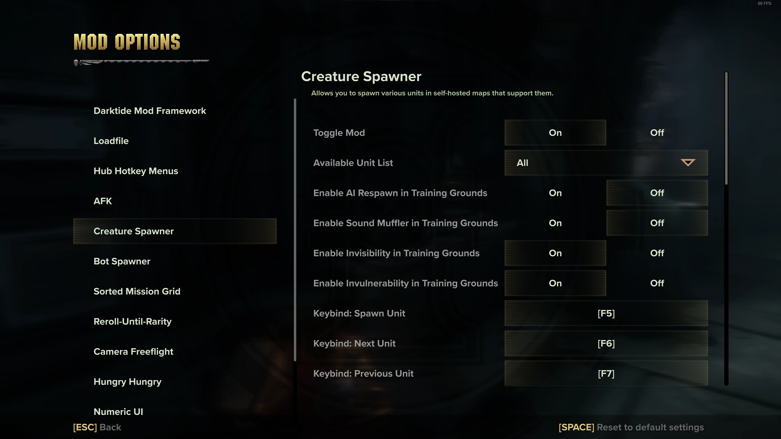Warhammer 40,000: Darktide Creature Spawner-4-lagofast mod master