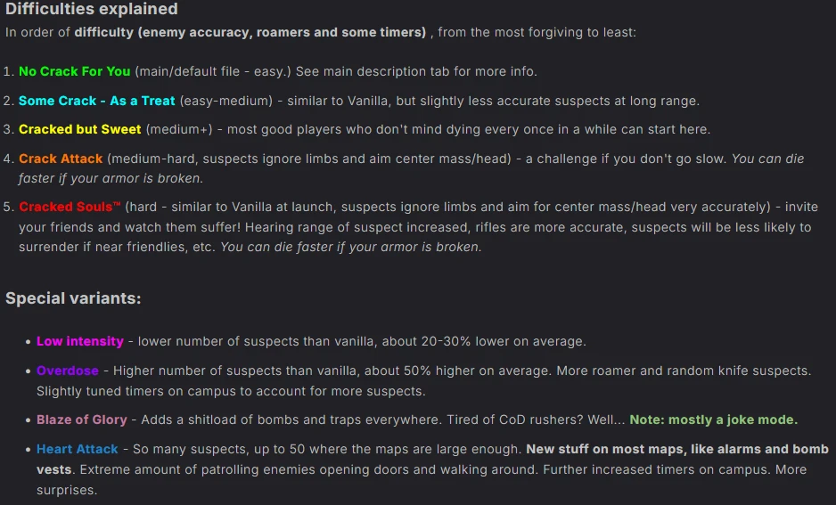 Ready or Not No Crack for AI - Difficulty and suspect count selection-4-lagofast mod master
