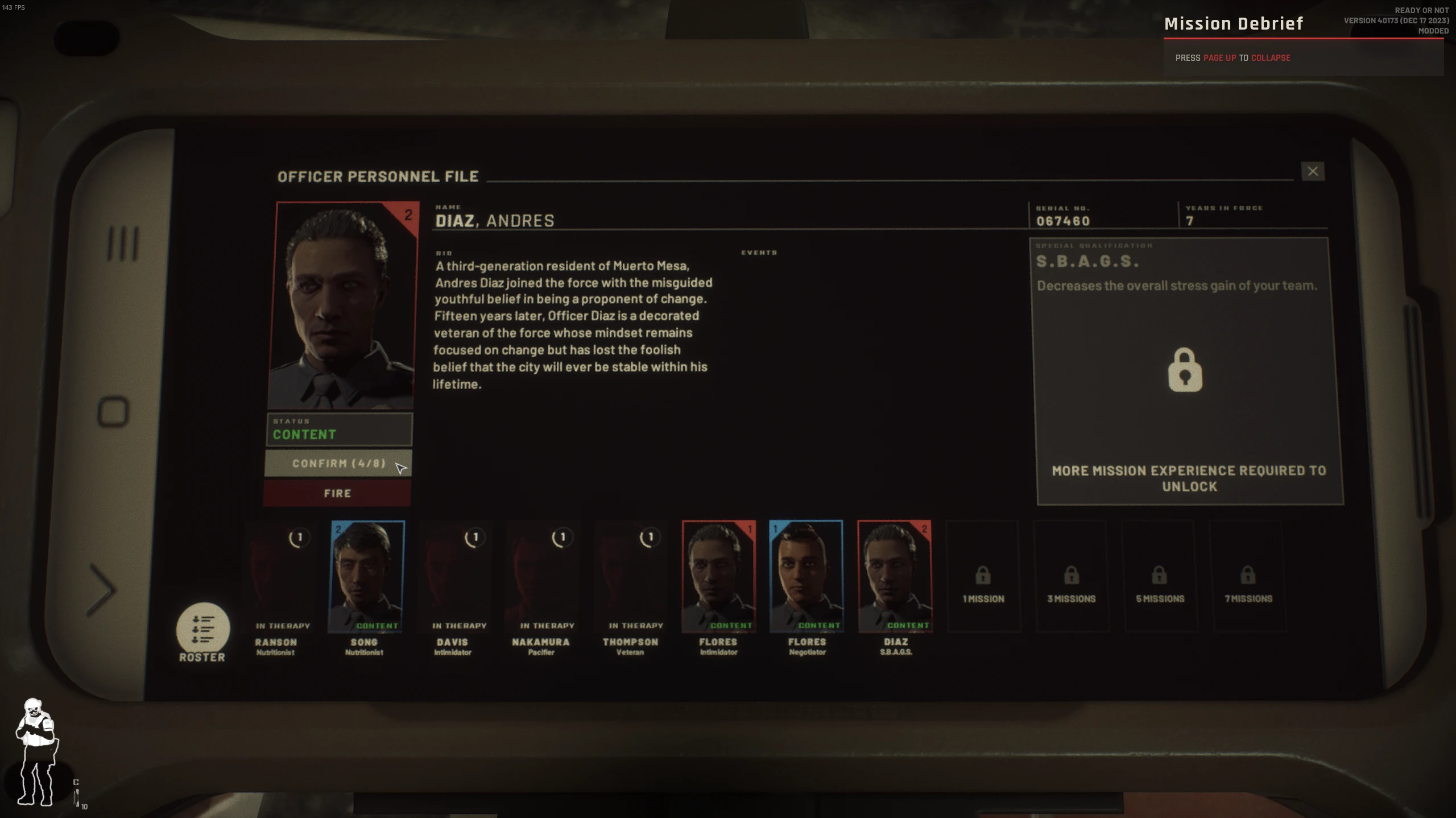 Ready or Not No Stress for SWAT-2-lagofast mod master