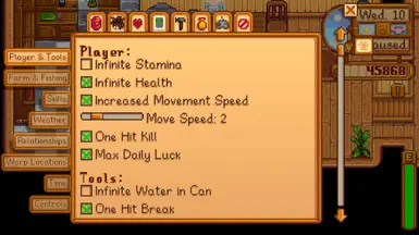 Stardew Valley-CJB Cheats Menu-lagofast mod master