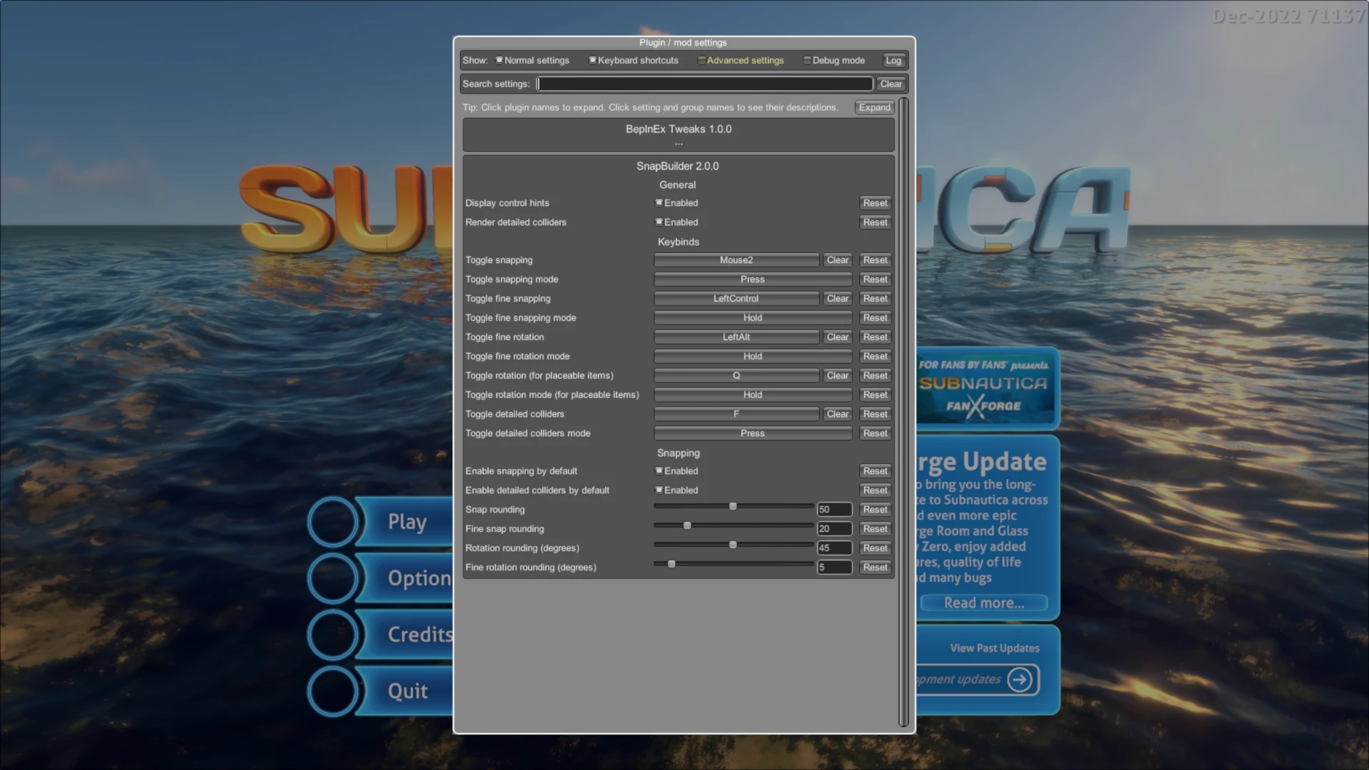 Subnautica SnapBuilder - Snap-to-Grid for Subnautica-3-lagofast mod master