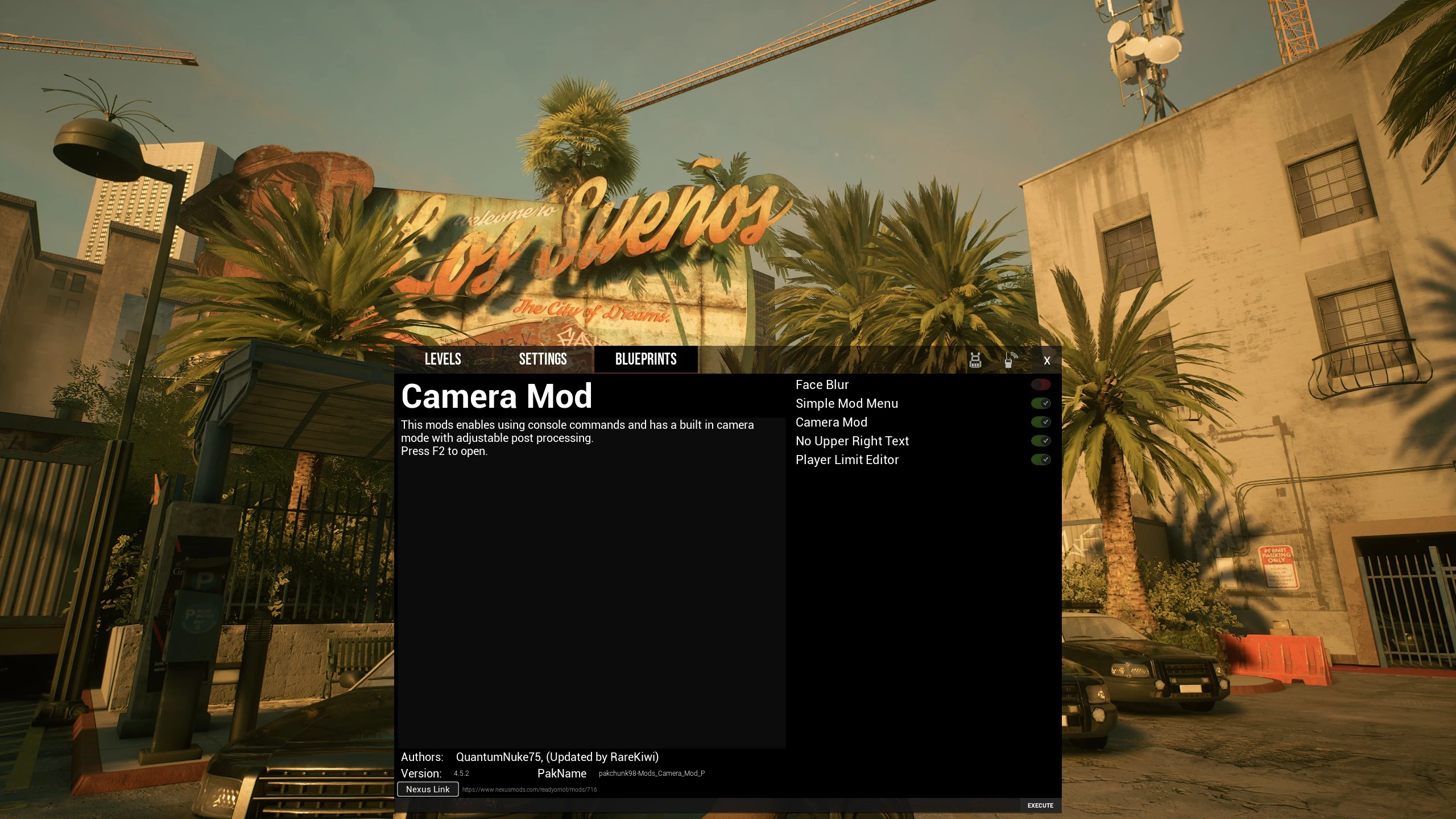 Ready or Not Simple Mod Menu and Blueprint Loader (In Game Menu)-3-lagofast mod master