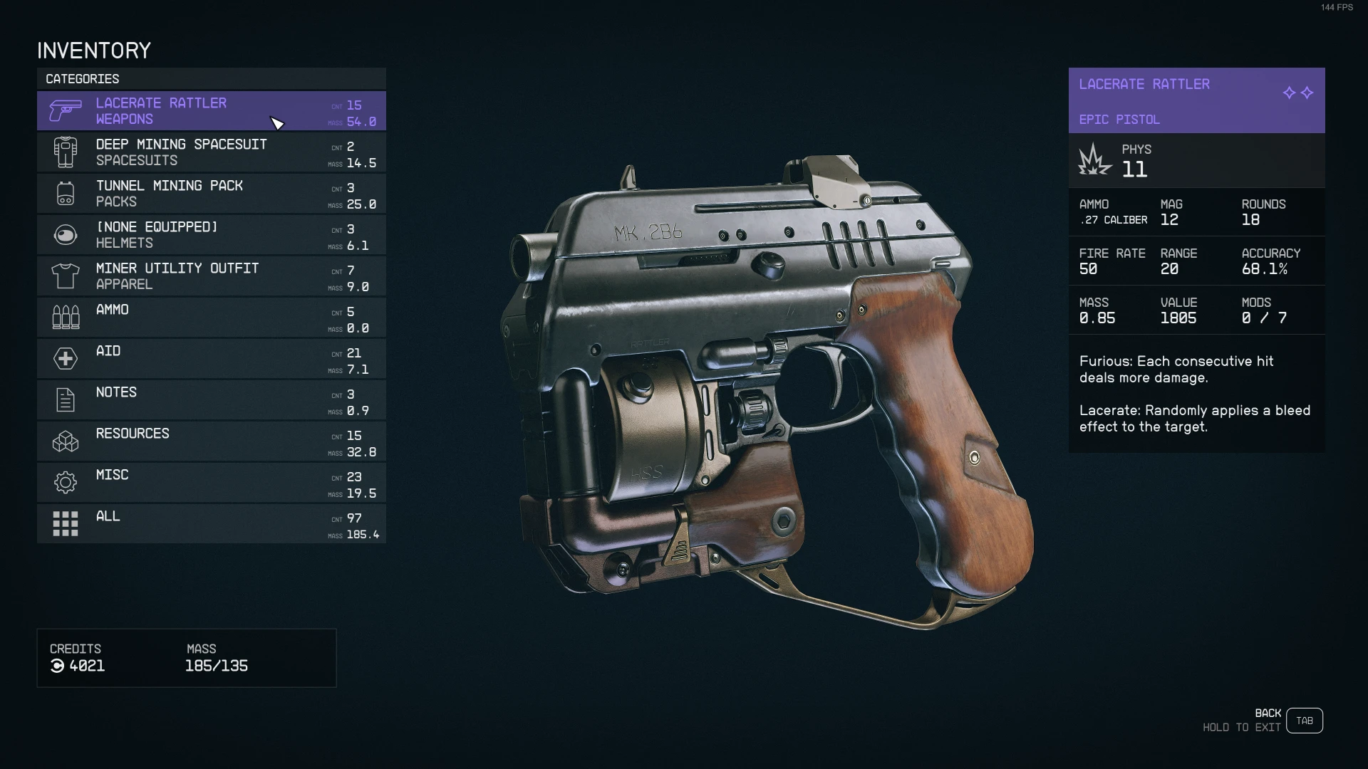 Starfield Old inventory-3-lagofast mod master