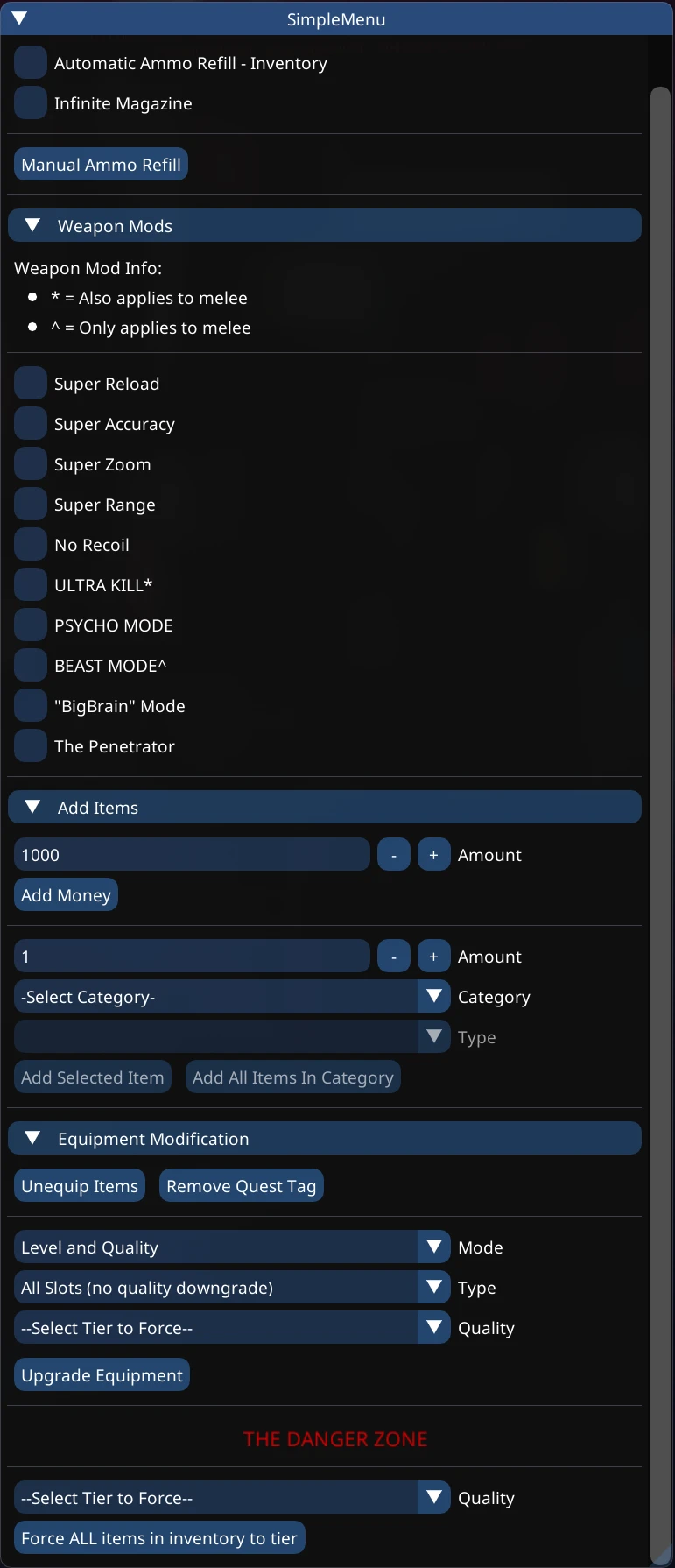 Cyberpunk 2077 Simple Menu - An In-Game UI including Hotkeys-5-lagofast mod master
