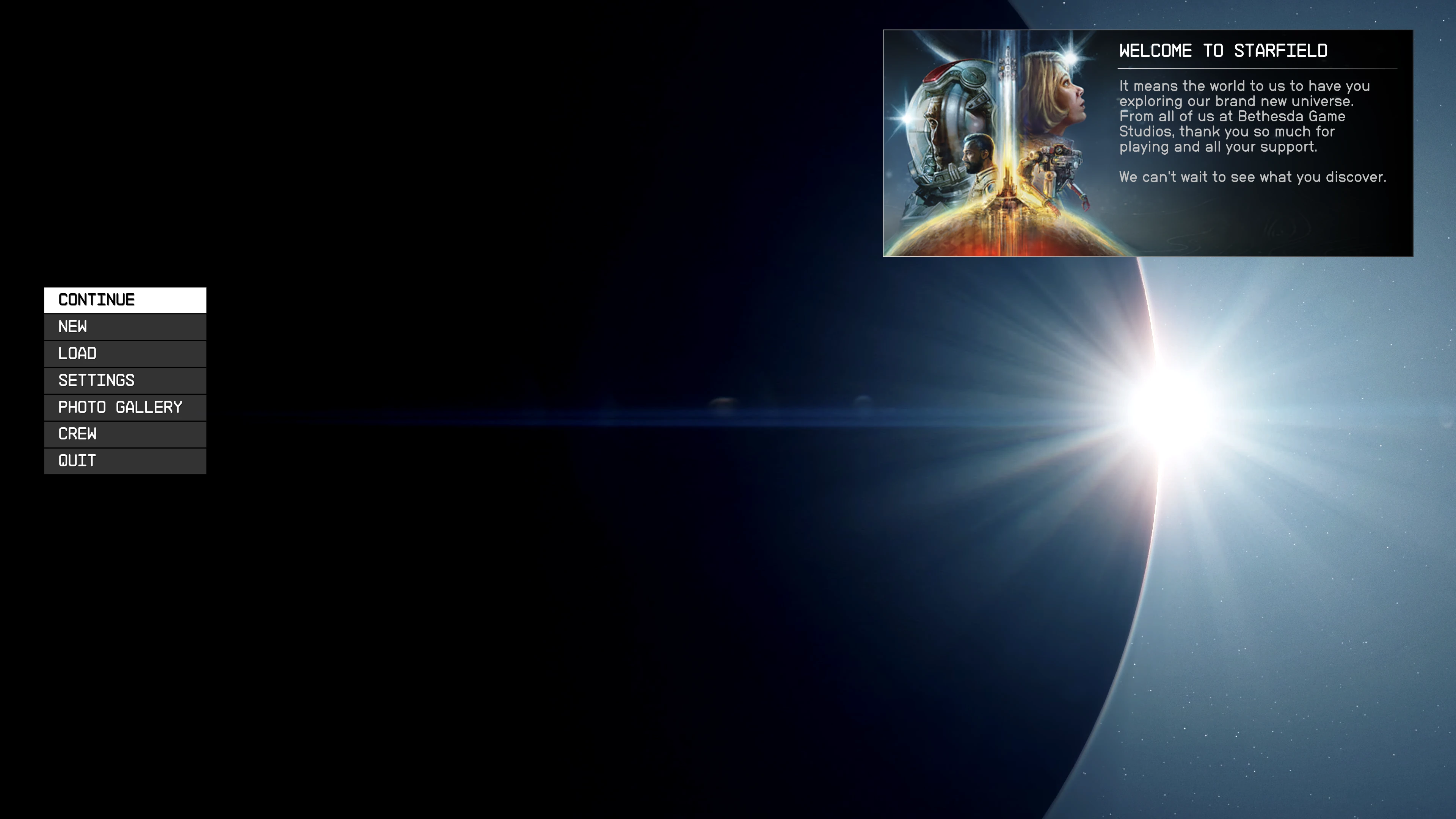 Starfield Cleanfield - A No-Intro and Clean Menu Fix-4-lagofast mod master