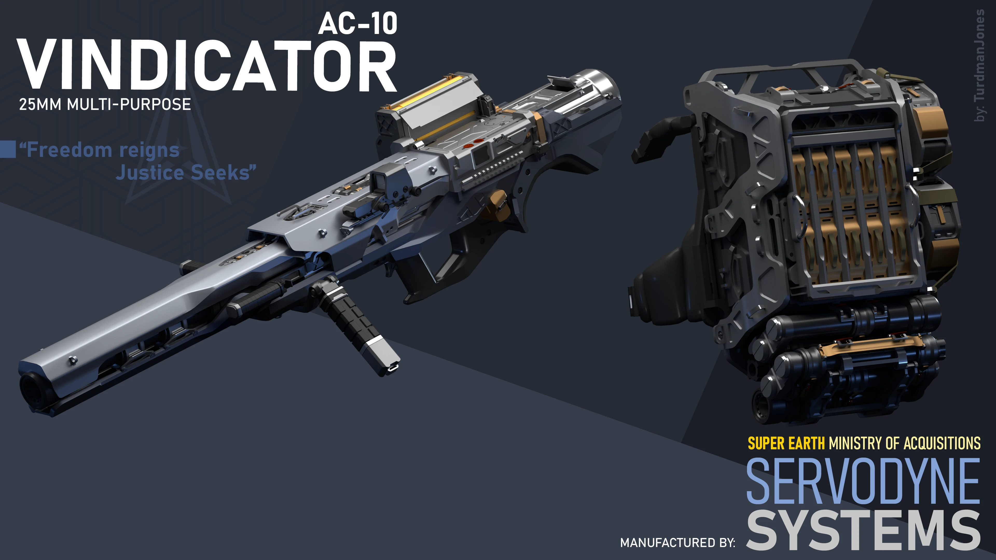HELLDIVERS™ 2-AC-10 Vindicator-замена автоматической пушки AC-8-lagofast mod master