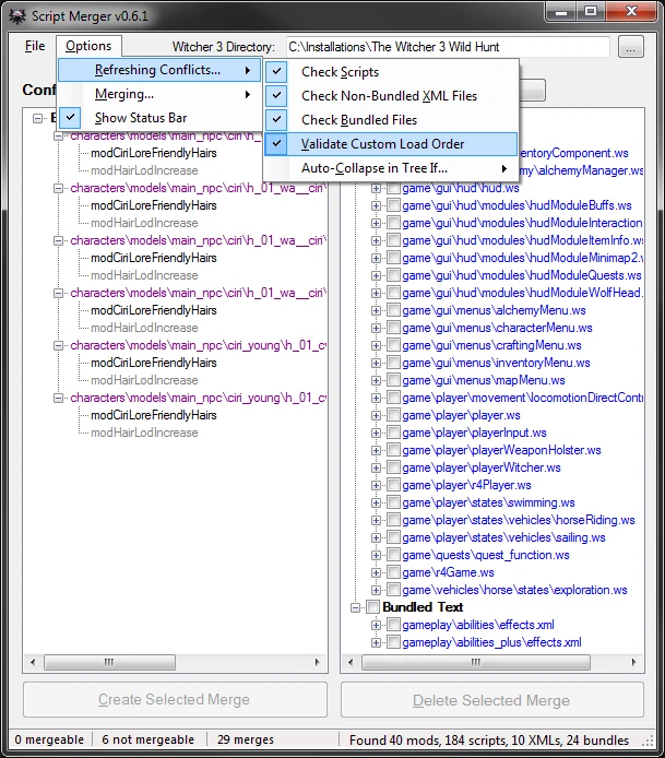 The Witcher 3: Wild Hunt Script Merger-8-lagofast mod master