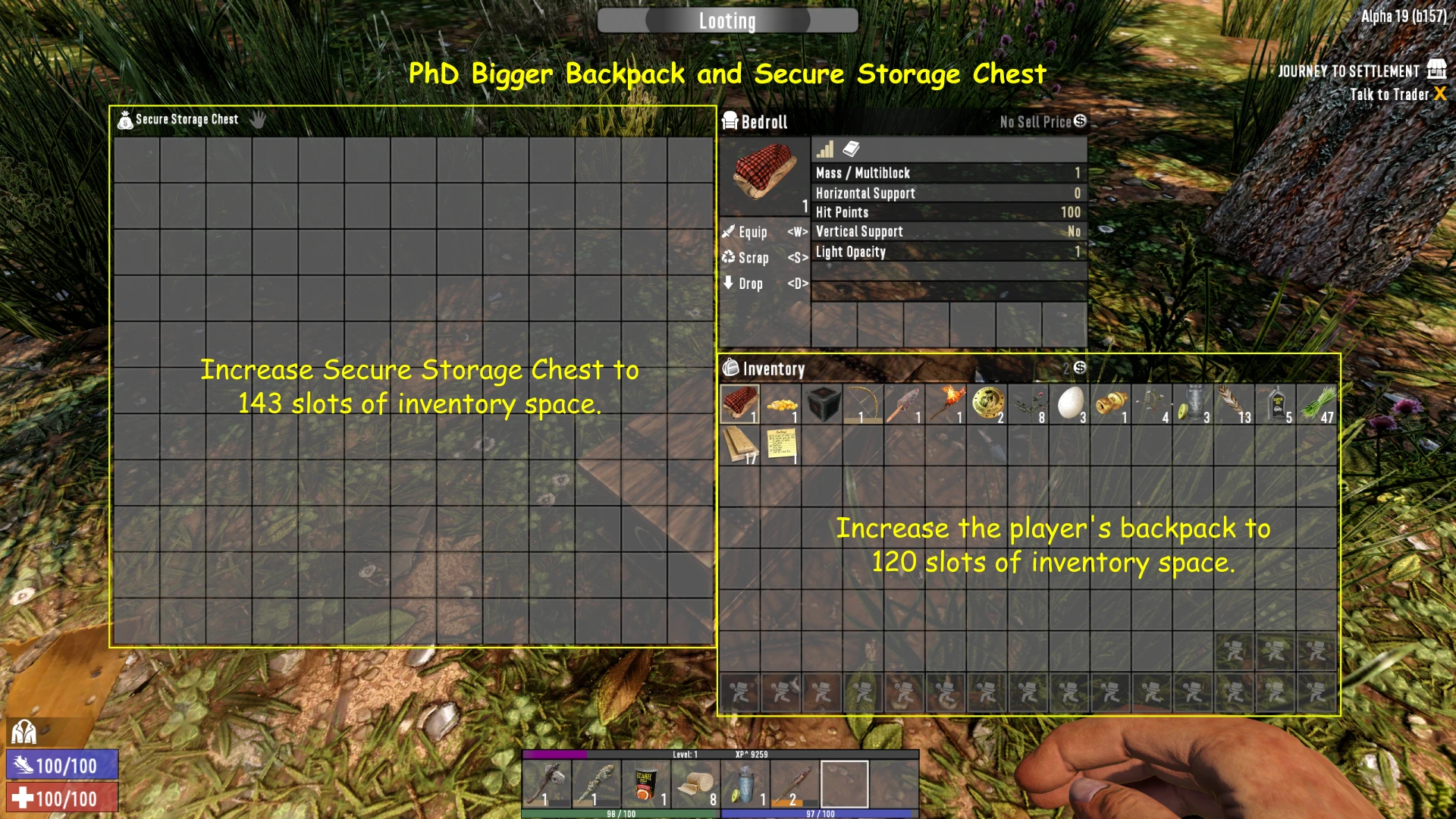 7 Days to Die PhD Bigger Backpack and Secure Storage Chest (A21)-2-lagofast mod master