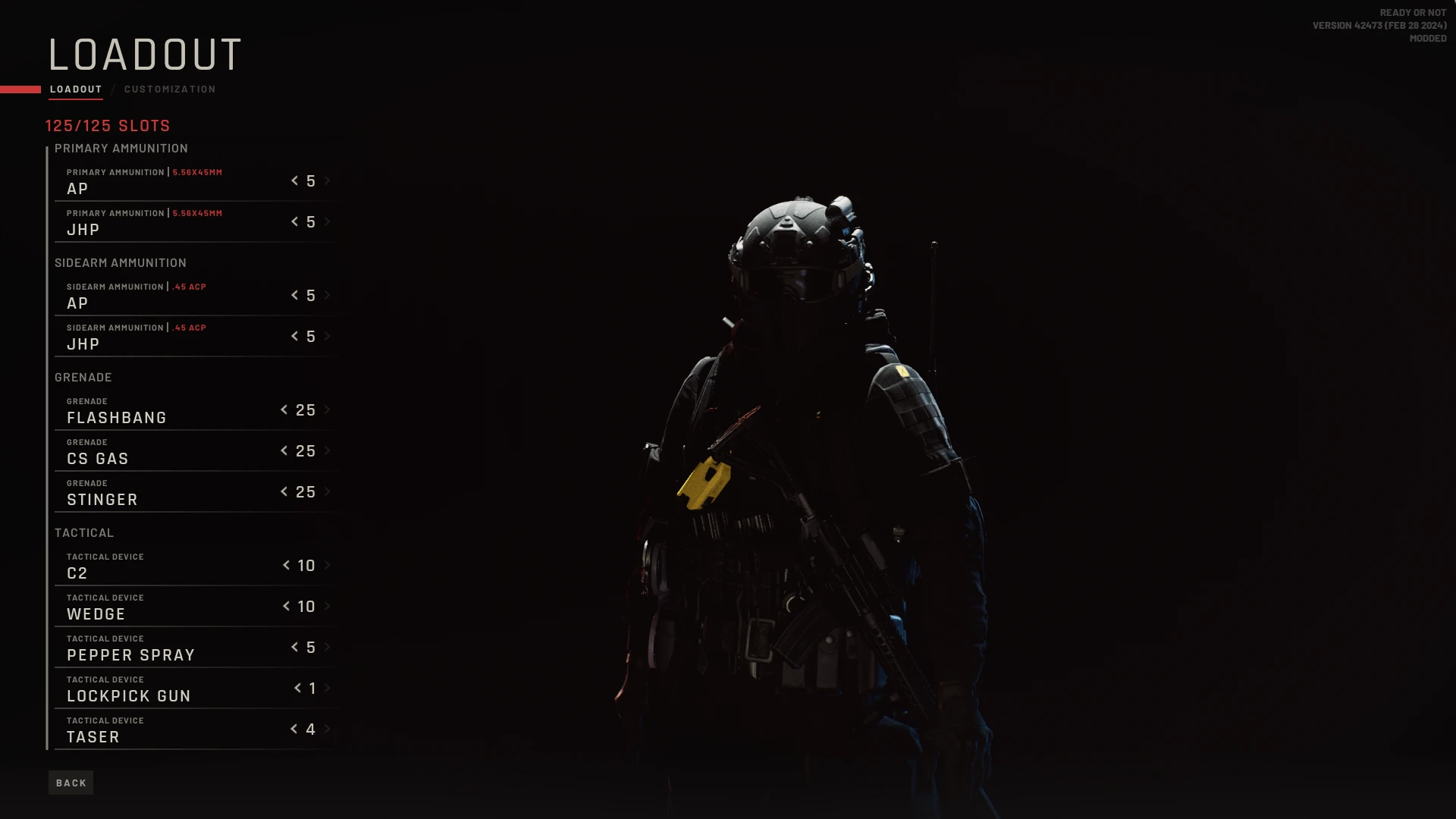 Ready or Not 125個插槽和最多10xArmor-（黑暗水域）-4-lagofast 模組大師