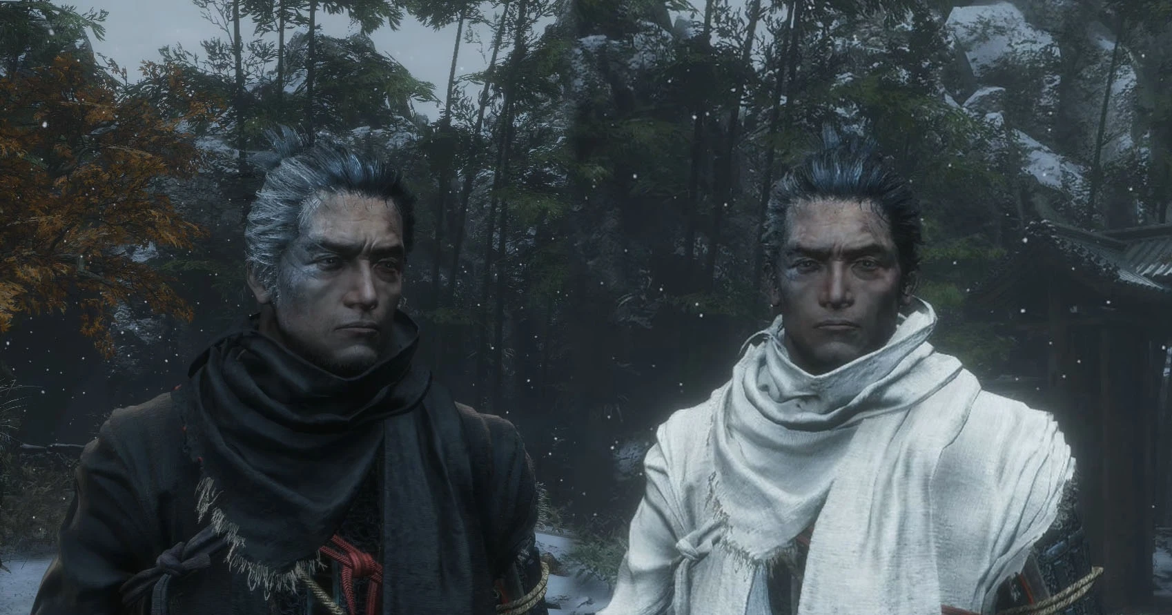 Sekiro: Shadows Die Twice-검은색 세키로 및 흰색-라고패스트 모드마스터