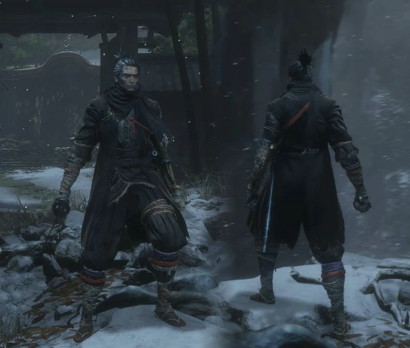 Sekiro: Shadows Die Twice 검은색 세키로 및 흰색-4-라고패스트 모드마스터
