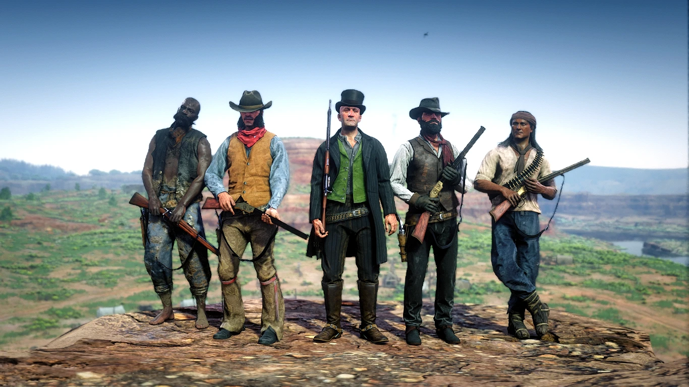 Red Dead Redemption 2 окружающая банда-дополнение к банде rdr-7-lagofast mod master