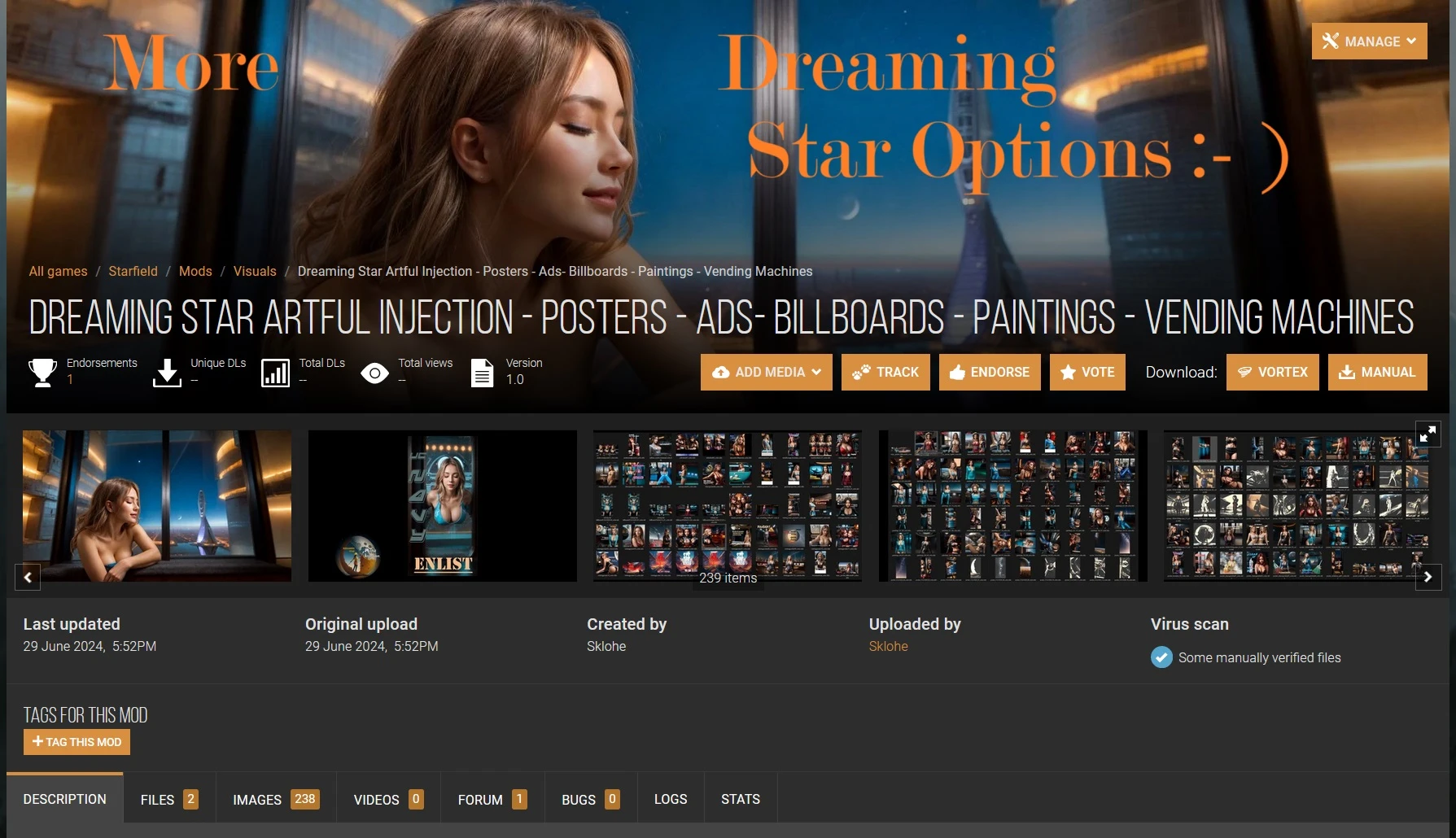 Starfield Dreaming Star - Main Menu - Main Menu Music - Pause Menu - Loading Screens - Magazines - Artifact Visions-2-lagofast mod master