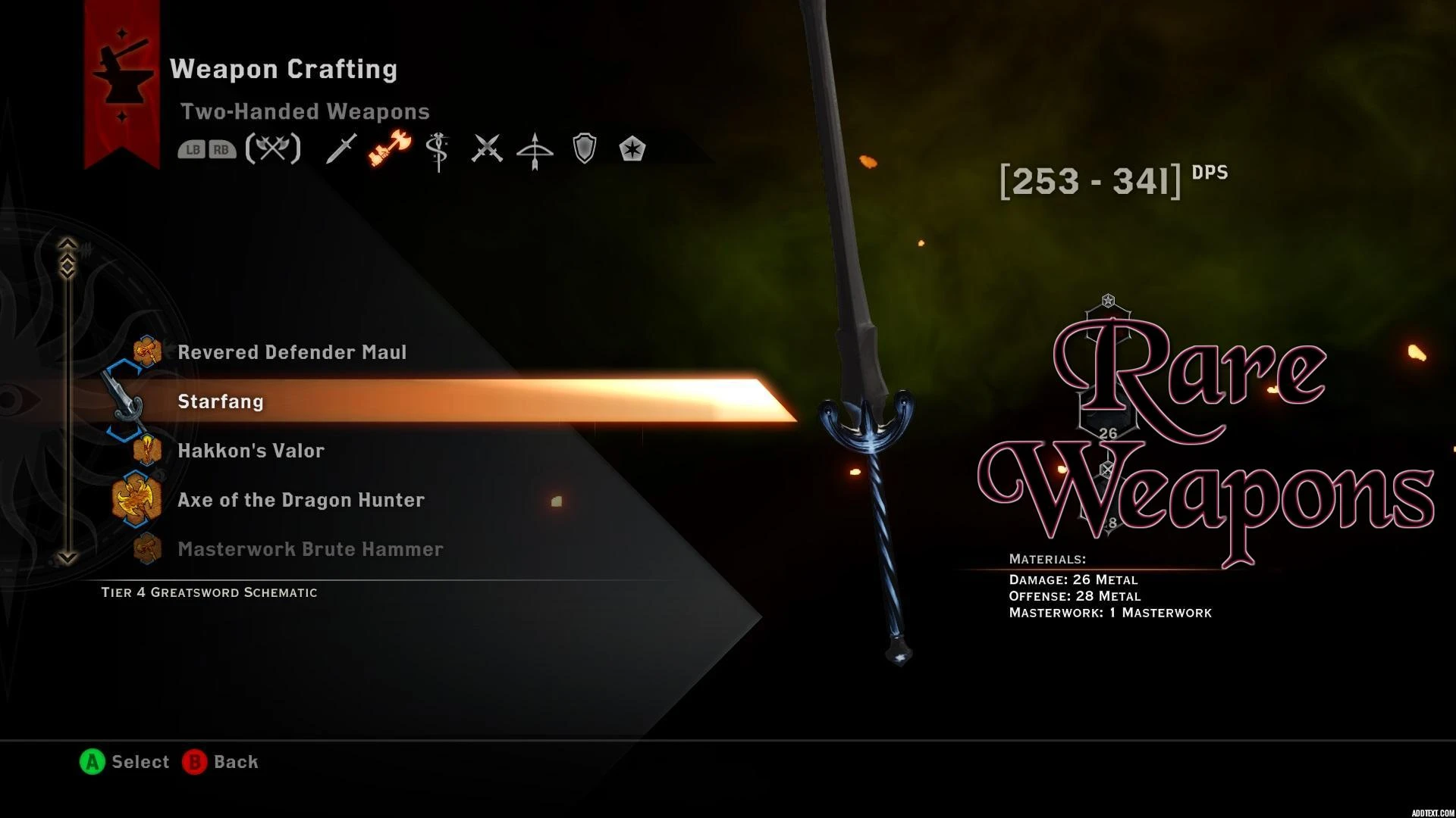Dragon Age Inquisition-희귀 무기-라고패스트 모드마스터