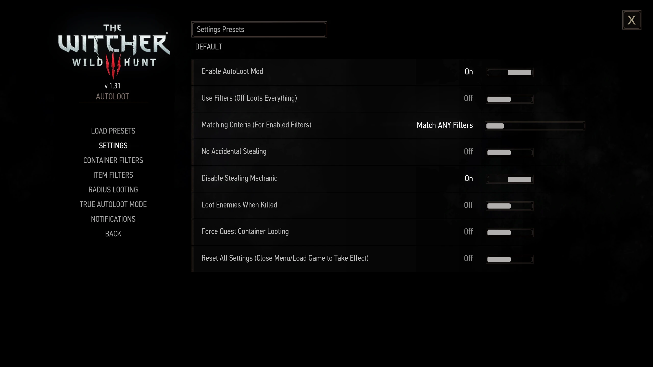 The Witcher 3: Wild Hunt Configuration Tout-en-Un du Butin Automatique (1.30-1.31)-5-modérateur lagofast