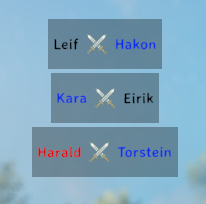 Kill feed with Guilds colors