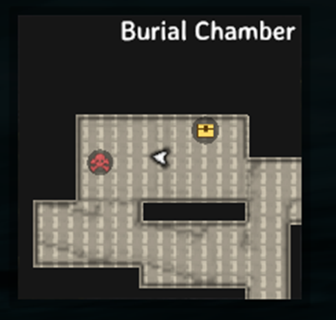 Minimap on entering a burial chamber