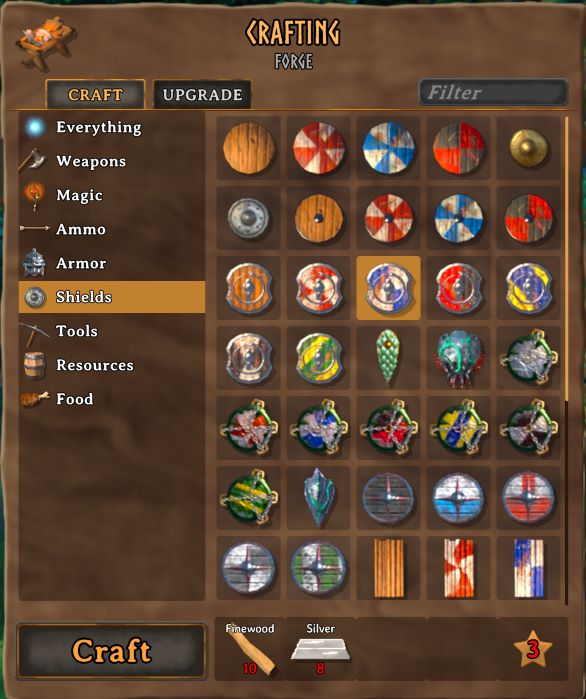 Crafting UI: Light