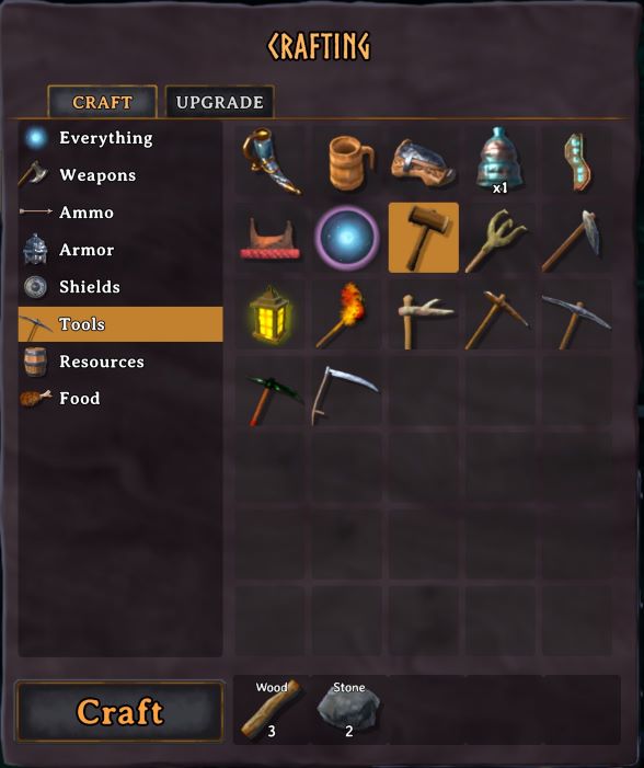 Crafting UI: Dark