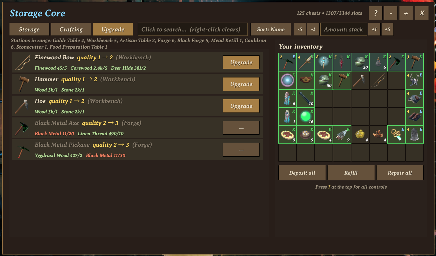 Upgrade tab