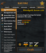 Black Forge biome crafting tabs