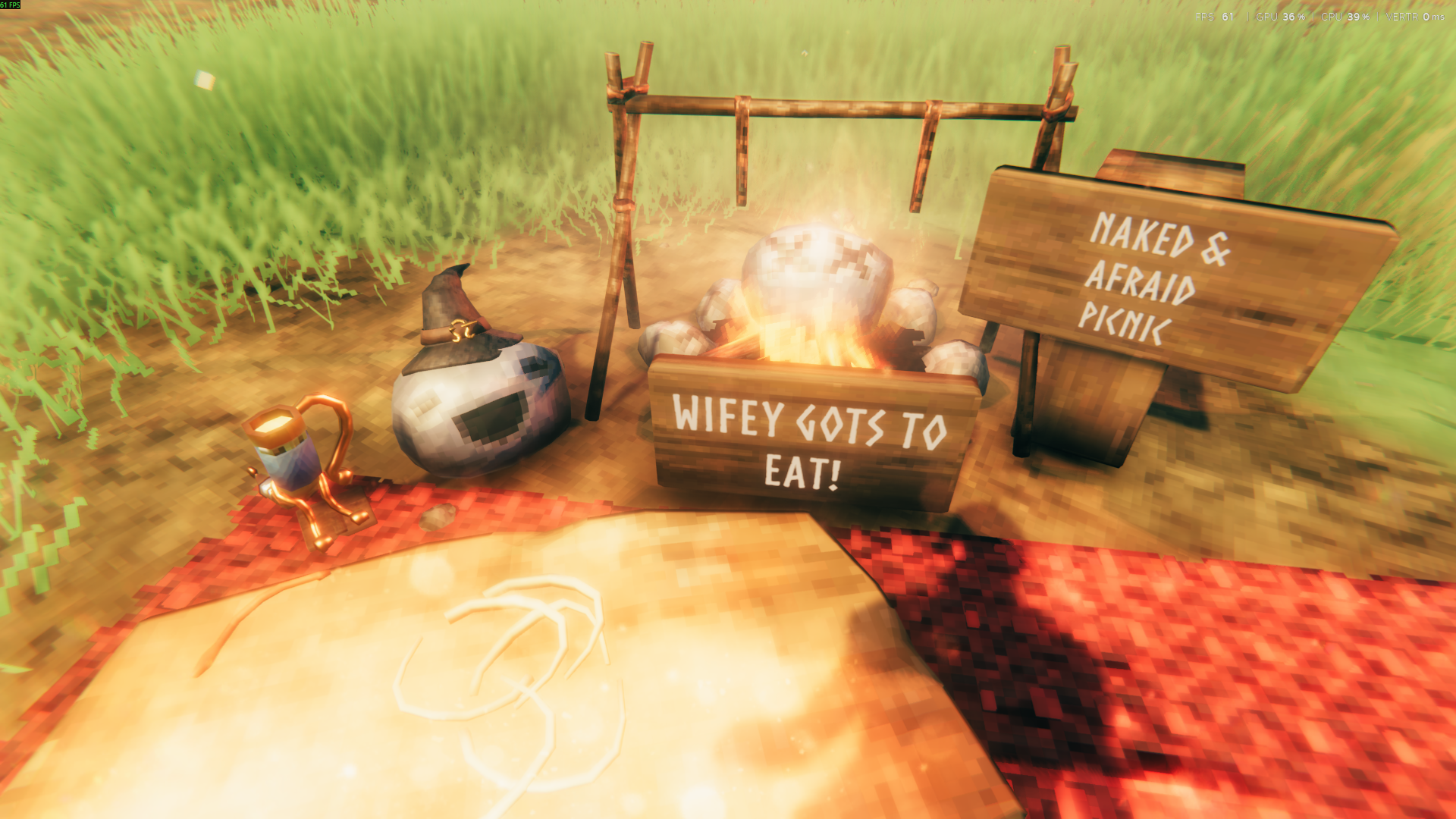 rocky picnic scene