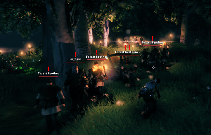 A band of forest brothers on the move at night