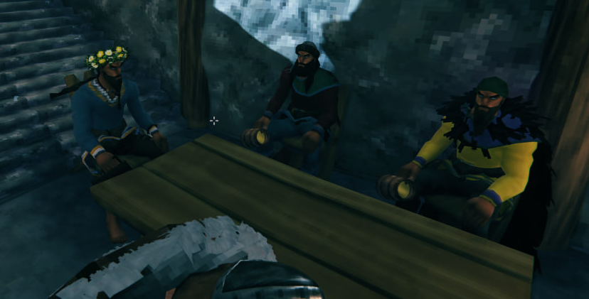 Tavern regulars at their table