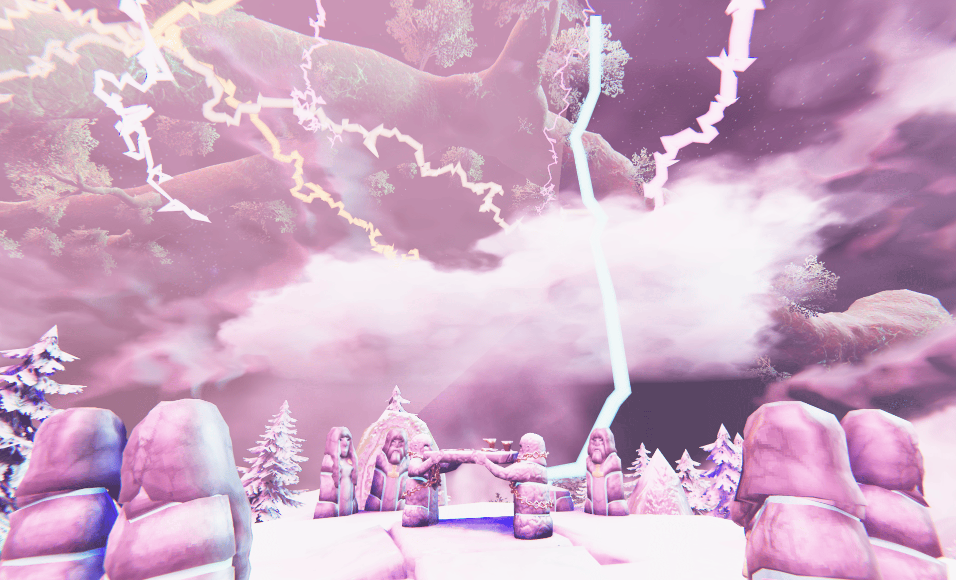 The lightning storm over the Refinement Forge on a Thunder Night