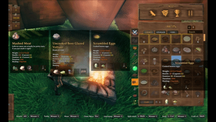 Comparing meals with pinned tooltips