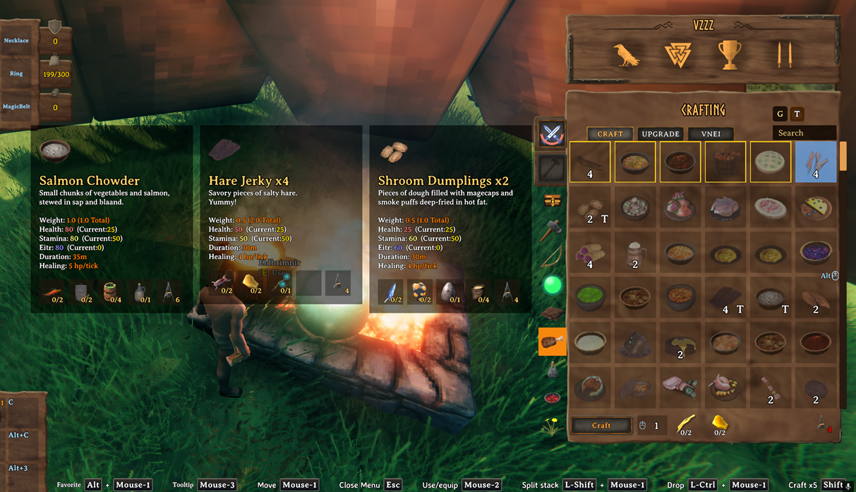 Food comparison panels