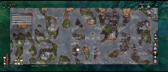 Hovering a favorite portal to focus the map on its destination