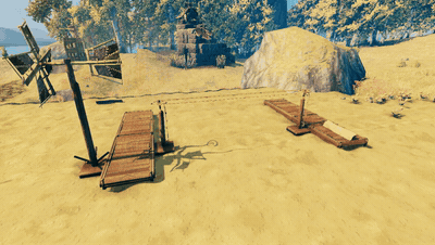 Power mill and rope-drive post