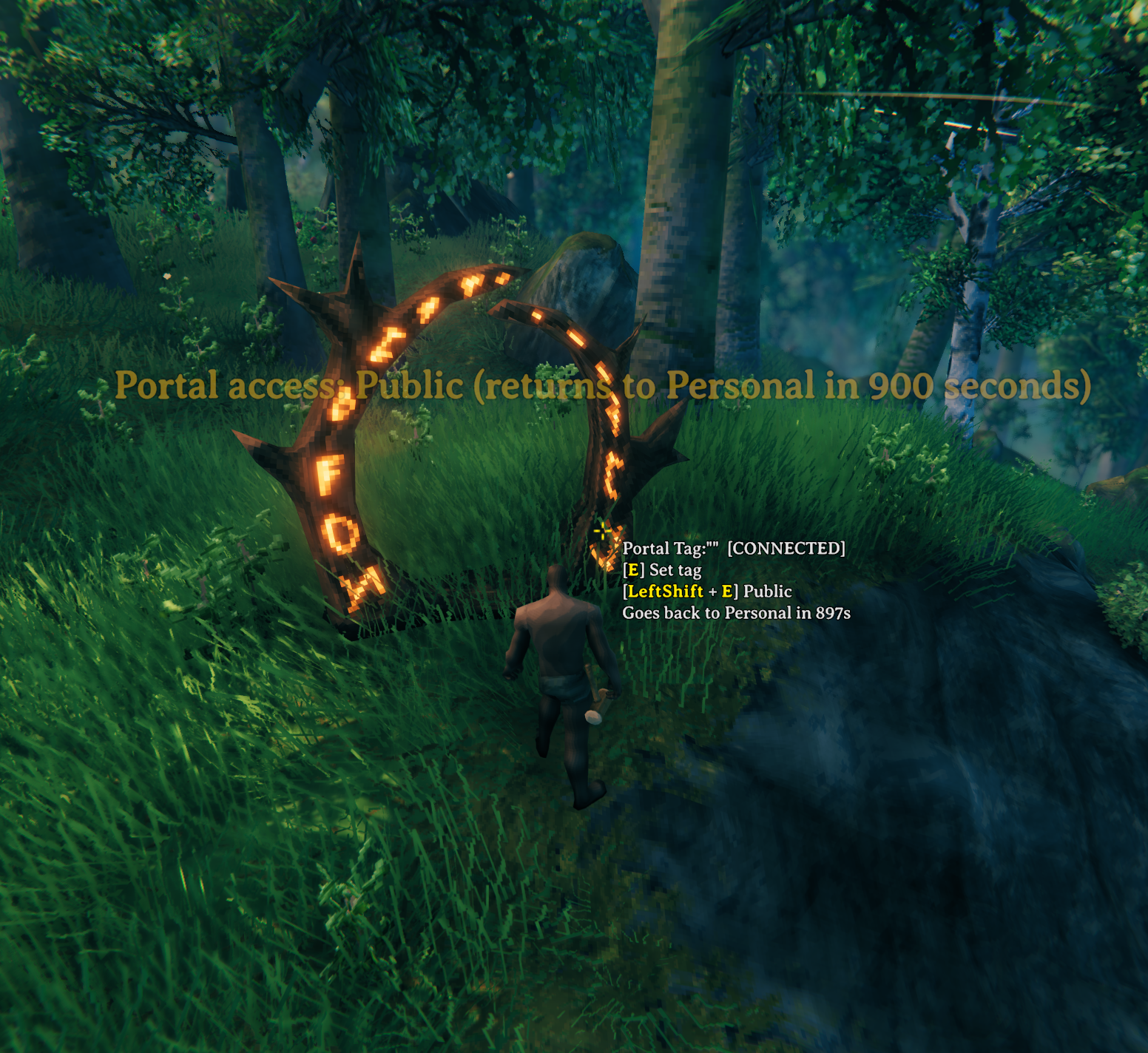 Public portal hover text