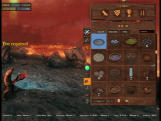 Browsing recipes with a pinned tooltip