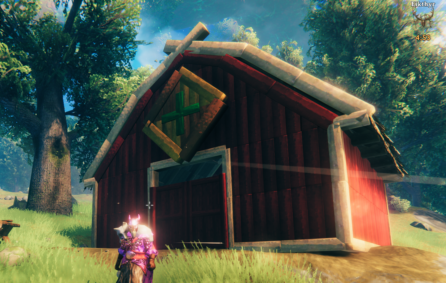 a painted barn