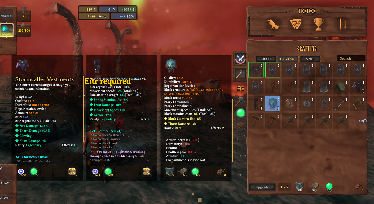 Comparing EpicLoot upgrade results