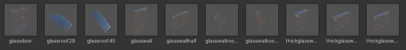 Glass Building Pieces