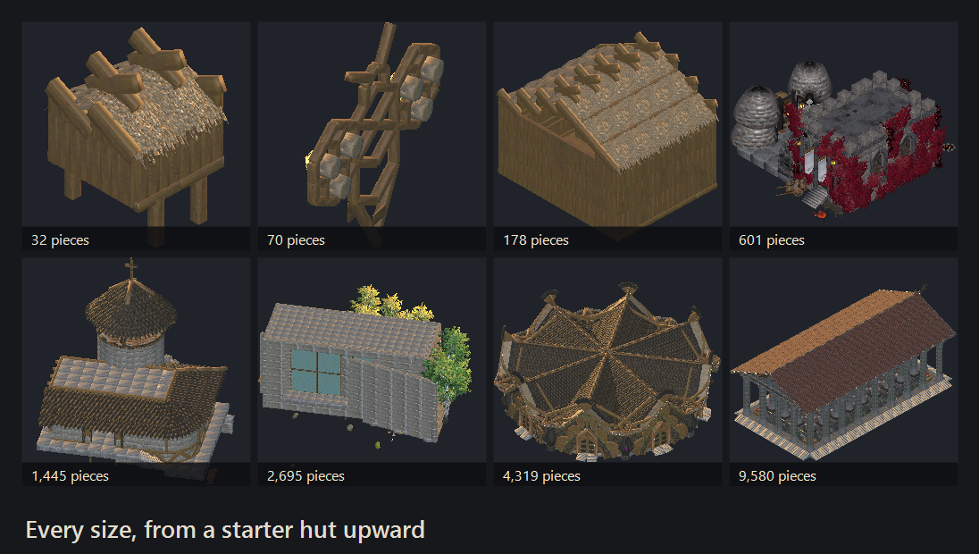 Every size, from a starter hut upward